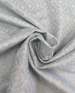 Jacquard Glitter Cirkel Lichtblauw, Hobby en Vrije tijd, Stoffen en Lappen, Nieuw, Blauw
