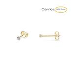 925 zilveren mini cz studs 2mm goud verguld, Verzenden, Nieuw, Zilver