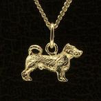 Gouden Jack Russell ruwhaar met staart ketting hanger - k..., Sieraden, Tassen en Uiterlijk, Verzenden, Nieuw