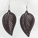 Houten Oorbellen | Leaves, Sieraden, Tassen en Uiterlijk, Oorbellen, Ophalen of Verzenden, Nieuw