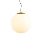 Scandinavische hanglamp opaal glas 40 cm - Ball 40, Verzenden, Nieuw, Glas, Modern