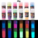 Luminous poeder glow in the dark pigment 20gr yellow geel, Nieuw, Ophalen of Verzenden