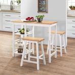 vidaXL 3-delige Barset MDF wit, Huis en Inrichting, Verzenden, Nieuw