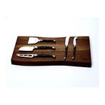 Laguiole - 5x Cheese knives - Acacia Wood Serving Board -