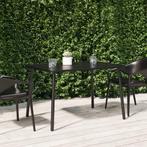vidaXL Tuintafel 110x80x71 cm staal antracietkleurig, Tuin en Terras, Verzenden, Nieuw, Metaal