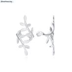Zilveren floral leaf earcuffs, Sieraden, Tassen en Uiterlijk, Oorbellen, Verzenden, Nieuw, Zilver