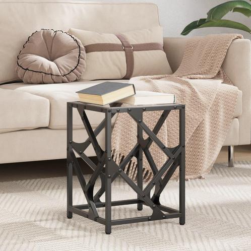 vidaXL Salontafel met transparant glazen blad 30x30x41 cm, Huis en Inrichting, Tafels | Salontafels, 50 tot 100 cm, Nieuw, Overige houtsoorten