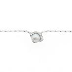 Witgouden collier met Tahiti parel en diamant; 0,35 ct. |..., Gebruikt, Overige kleuren, Ophalen of Verzenden, Met edelsteen