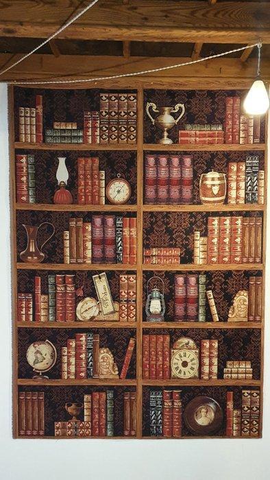 Arazzo antieke boekenkast Country House Inglese - 190x140cm, Antiek en Kunst, Curiosa en Brocante