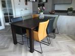 Set van 6 leren eetkamerstoelen - met designpoot - verschill, Huis en Inrichting, Stoelen, Overige kleuren, Nieuw, Leer, Ophalen of Verzenden