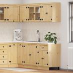 vidaXL Kast met plank SKI 4 pcs HoningBruin Massief, Verzenden, Nieuw