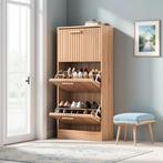 Smalle Houten Schoenenkast – 3 Kieplades en Ruimtebesparend, Verzenden, Nieuw