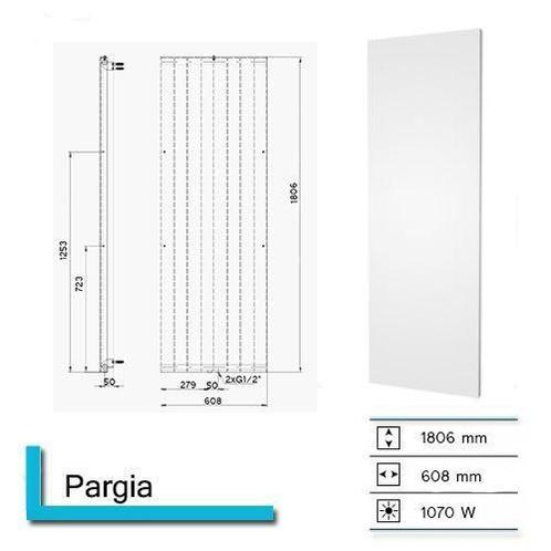 Handdoekradiator Pargia 1806 x 608 mm Zilver metallic, Doe-het-zelf en Verbouw, Sanitair, Overige typen, Nieuw, Ophalen of Verzenden