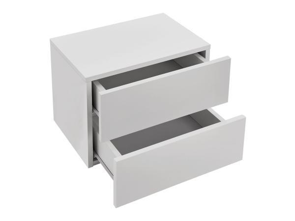 Veiling - Zwevend Nachtkastje - 40 x 29 x 30 cm - Wit - 2 La, Huis en Inrichting, Slaapkamer | Nachtkastjes