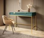 Meubella kaptafel Navil groen goud makeup tafel, Huis en Inrichting, Tafels | Kaptafels, Verzenden, Nieuw, 50 tot 100 cm, Industrieel