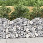 vidaXL Schanskorf gewelfd 100x50x80/100 cm gegalvaniseerd, Tuin en Terras, 100 cm of meer, Verzenden, Nieuw, Metaal