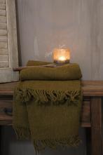 Plaid wol Yori donkergroen 130 x 170 cm, Ophalen of Verzenden, Nieuw