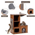 Tweedekans | Costway Kattenspeelhuis - Hout - 69x39x 80,5 cm, Dieren en Toebehoren, Katten-accessoires, Ophalen of Verzenden, Zo goed als nieuw