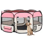 vidaXL Hondenren inklapbaar met draagtas 145x145x61 cm roze, Dieren en Toebehoren, Honden-accessoires, Verzenden, Nieuw