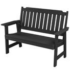 SenS-Line Kunststof Tuinbank Montreal Zwart, Tuin en Terras, Tuinbanken, Verzenden, Nieuw, Hout