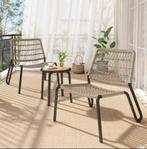 3-delige Bistroset – Touwstoelen en Tafel van Acaciahout, Verzenden, Nieuw