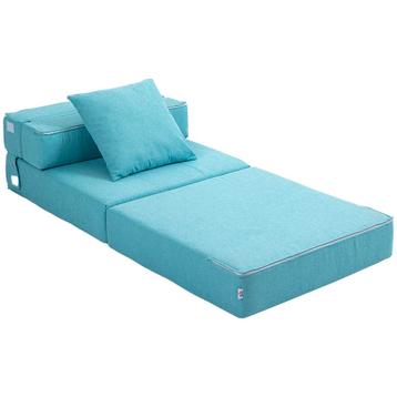 Slaapstoel - ComfortLiving - Opklapbaar &amp; belastbaar - Blauw beschikbaar voor biedingen