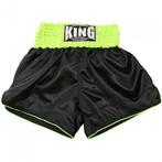 King Thai en Kickboks broek – Zwart/Lime, Sport en Fitness, Vechtsporten en Zelfverdediging, Nieuw