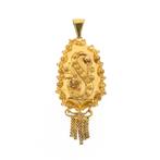 Antiek gouden hanger van een mutsenbel, Overige merken, Goud, Gebruikt, Ophalen of Verzenden