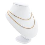 Bicolor gouden gourmet/fantasie schakel ketting | 83 cm, Sieraden, Tassen en Uiterlijk, Kettingen, Ophalen of Verzenden, Gebruikt