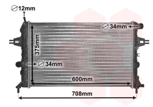 RADIATOR VOOR OPEL ASTRA G 1998-2004 1300257, Auto-onderdelen, Airco en Verwarming, Nieuw, Ophalen of Verzenden
