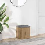 vidaXL Opbergbankje 42x42x45 cm bewerkt hout artisanaal, Huis en Inrichting, Banken | Voetenbanken en Poefen, Verzenden, Nieuw