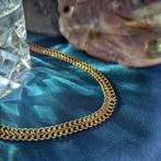 Gouden Franse gourmet schakel ketting | 44,5 cm, Sieraden, Tassen en Uiterlijk, Kettingen, Ophalen of Verzenden, Gebruikt, Overige kleuren