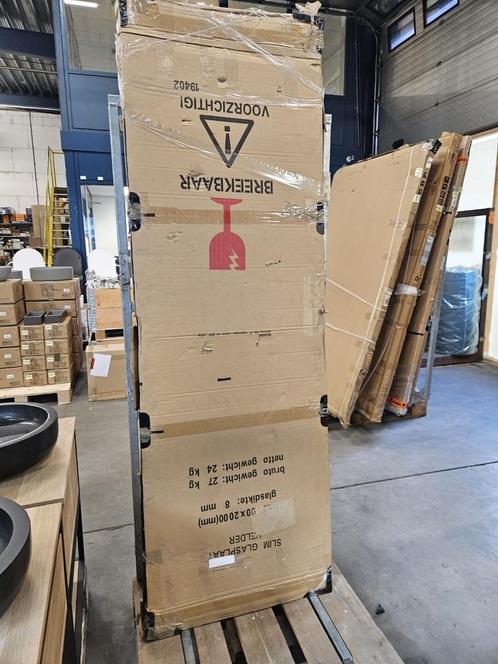 Wiesbaden Inloopdouche Douchewand Slim Helder glas 60cm -, Doe-het-zelf en Verbouw, Sanitair, Bad, Nieuw, Glas, Ophalen of Verzenden