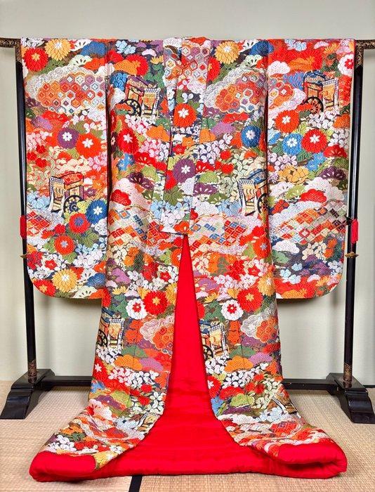 Volledig geborduurde Iro Uchikake Kimono bruiloftsbruid -, Antiek en Kunst, Antiek | Overige Antiek