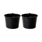 Set 2x Bouwemmers 20L Zwart – Met Maatverdeling, Ophalen of Verzenden, Nieuw