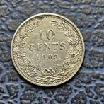 Nederland. Wilhelmina. 10 Cents 1903 (Zonder Minimumprijs), Postzegels en Munten, Munten | Nederland
