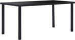 Glazen Eettafel Zwart 160x80 | Topdeal! 57% | Retourdeal, 150 tot 200 cm, Modern, Rechthoekig, Nieuw