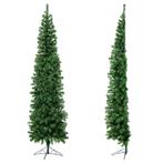 210 cm Kunstmatige Halve Kerstboom Feestelijke Boom met 150