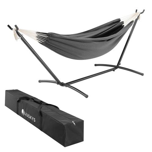 Hangmat Paya - Antraciet - Incl. Onderstel & Opbergtas, Tuin en Terras, Hangmatten, Nieuw, Verzenden