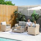 TRUUSK Tuinmeubelset Voor 5 Personen Polyrattan Tuinset Met, Verzenden, Nieuw