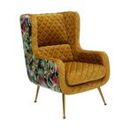 *WOONWINKEL* Kare Design Nonna Jungle Okergele Fauteuil Jung, Huis en Inrichting, Fauteuils, Verzenden, Nieuw