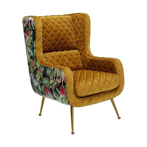 *WOONWINKEL* Kare Design Nonna Jungle Okergele Fauteuil Jung, Huis en Inrichting, Fauteuils, Nieuw, Verzenden