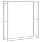 RVS Haardhoutrek 110cm | Tweedekansje | OP=OP, Ophalen of Verzenden, Nieuw, Vrijstaande haard, Houthaard