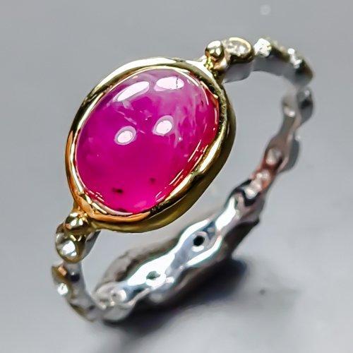 925 zilver - robijn - topaas - Ring, Verzamelen, Mineralen en Fossielen