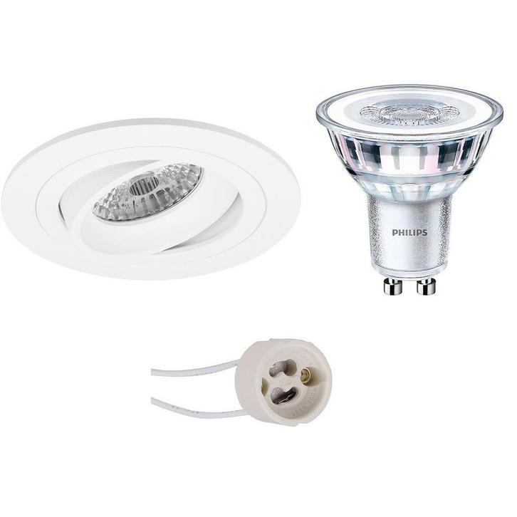 GU10 Inbouwspot Set - Mat Wit - Inbouw Rond - Kantelbaar -, Huis en Inrichting, Lampen | Spots, Plafondspot of Wandspot, Nieuw