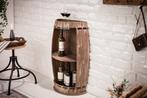 Elegant rek BODEGA 79cm naturel grenen half wijnvat Shabby, Huis en Inrichting, Ophalen of Verzenden, Nieuw