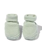 HEMA Newborn sloffen gebreid groen van €9.99 voor €5 sale, Verzenden, Nieuw