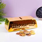 Goudstaaf spaarpot met slot, Verzamelen, Spaarpotten, Verzenden, Nieuw