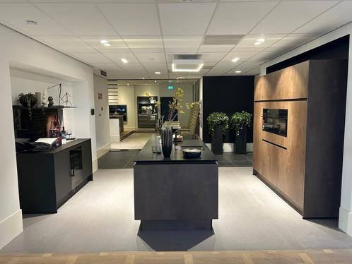 Kastenwand - Eiland - Koffie/wijn-bar, Huis en Inrichting, Keuken | Complete keukens, Composiet, Greeploos, Met kookeiland, Hoogglans of Gelakt