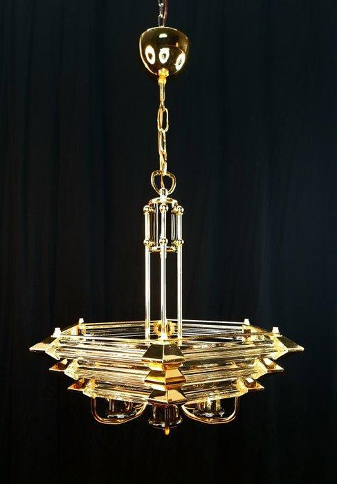 Kroonluchter - Glas, Messing, Antiek en Kunst, Antiek | Lampen